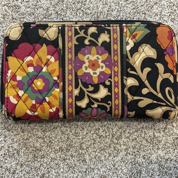 Vera Bradley Floral Wallet and Wristlet Set - Black and Multicolor - Picture 9 of 14